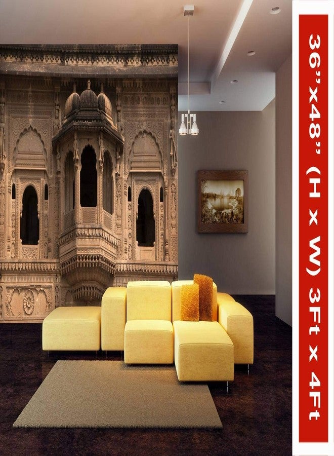 999store 3D Heritage Monument Art Mural Wallpaper (Non Woven_3x4 Feet_Brown) - Image 2